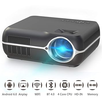 Amazon.com: QLPP Video Projector with Android OS,LCD LED ...