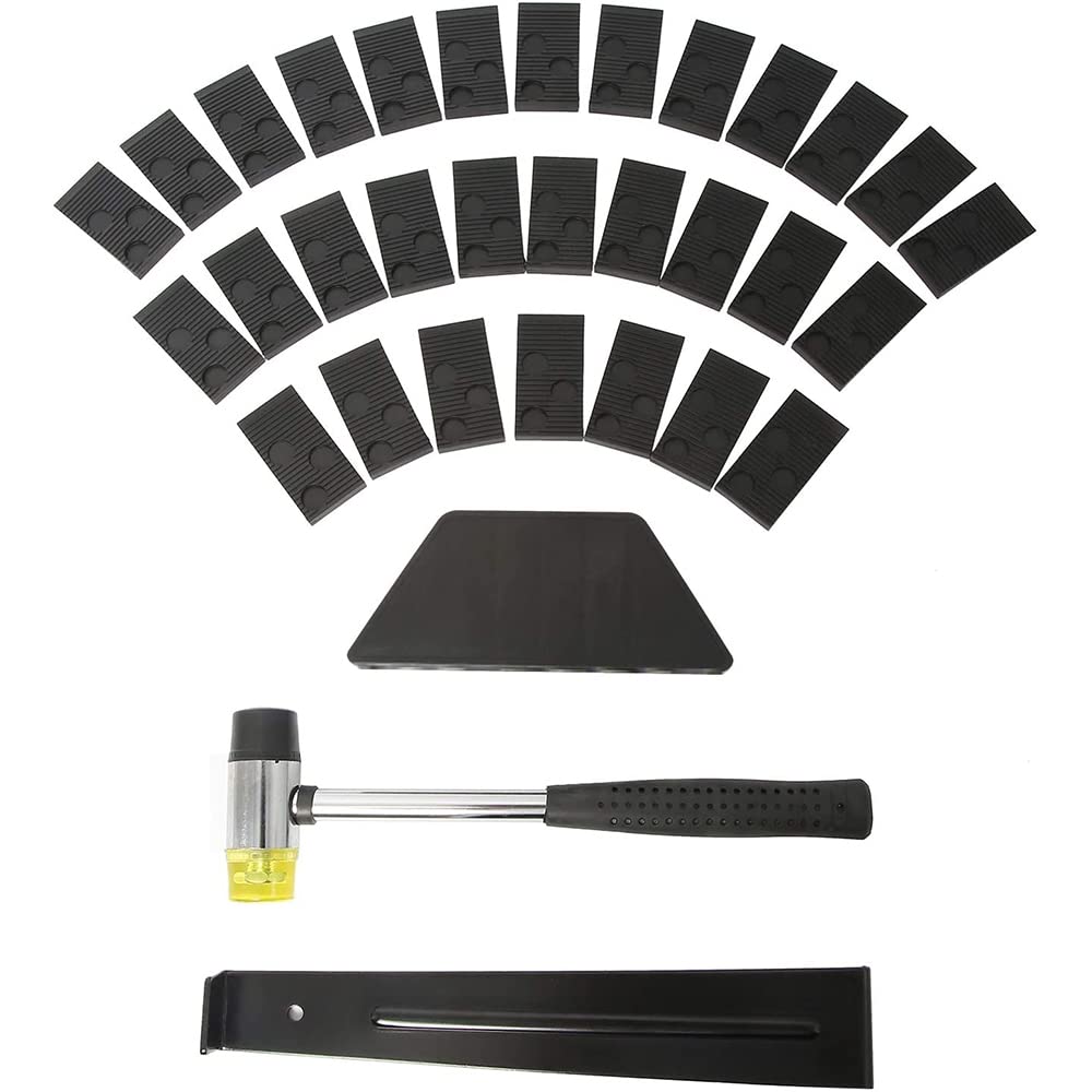 CENPEK Laminate Wood Flooring Installation Kit with 30 Spacers, Tapping Block, Pull Bar and Mallet Flooring Tool Set
