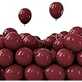 PartyWoo Burgundy Balloons 50 pcs 5 Inch Small Mini Dark Red Maroon Fall Latex Balloons for Graduation Thanksgiving Valentine's Day Wedding Engagement Christmas Birthday Party Decorations Red-Y62