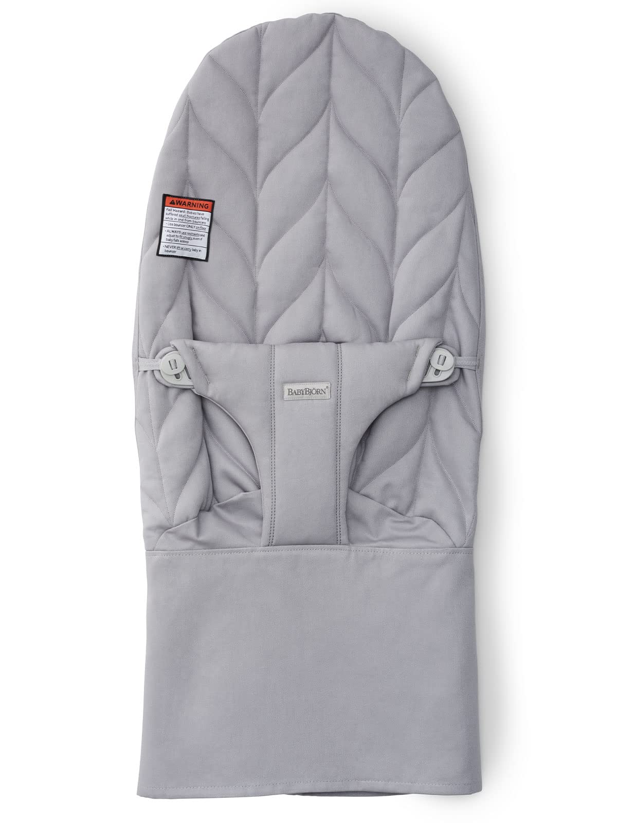 BabyBjörn Fabric Seat for Bouncer, Cotton, Petal Quilt, Light Gray