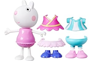 Peppa Pig Suzy Sheep-Up Figure with 6 Easy-On Fashion Accessories, 6-Inch Doll, Preschool Toys for Girls and Boys 3 and Up
