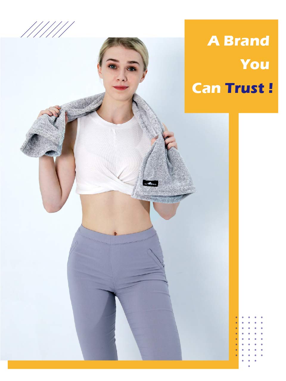 Premium Bamboo Towel | Multi-Use Gym Towel, Camping Towel, Hair Drying, Travel Towel, Yoga Hand Towel | Ultra-Soft, Lightweight, Odor-Eating Bamboo Charcoal, Sustainable Microfiber Towel Alternative : Beauty