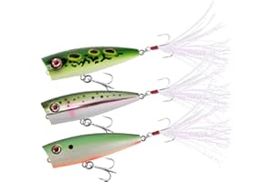 LITTMA Bass Fishing Topwater Popper Lures - Effective Top Water Lures for Bass Anglers - Durable Design for Catching Trophy Bass with High-Performance Popping Action