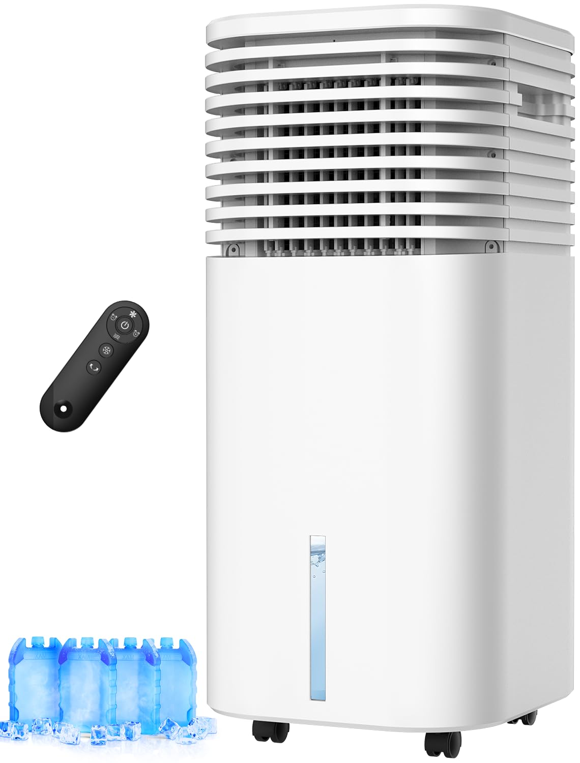 Photo 1 of CENSTECH Portable Windowless Air Conditioner with 4 Modes&3 Speeds, 15H Timer, 2Gal Tank for 24H Cooling Swamp Cooler, 4Ice Packs, 1800CFM, 120°Swing, Remote Evaporative Air Cooler for Indoor Bedrooms