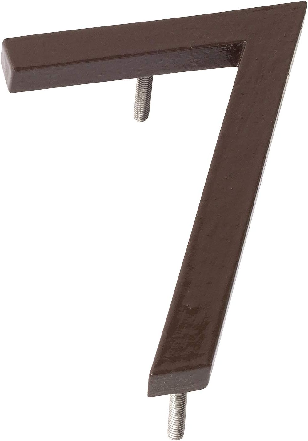 Address Signs - Montague Metal Products MHN-06-F-RB1-7 Solid Brushed Aluminum Modern Floating Address House Numbers, 6