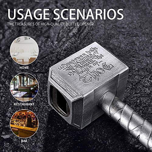 Thors Hammer Flesopener - Marvel Style Avengers Beer Opener voor bar/huisdecoratie, cadeau voor Marvel Lovers en… - Image 3