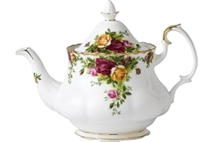 Royal Albert - Old Country Roses Teapot Gift - Vintage Serving Set for 4 Cups with Bone China Medium Teapot - Floral Pattern 
