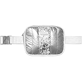 Packed Party Confetti-Filled 7.5" Silver Belt Bag