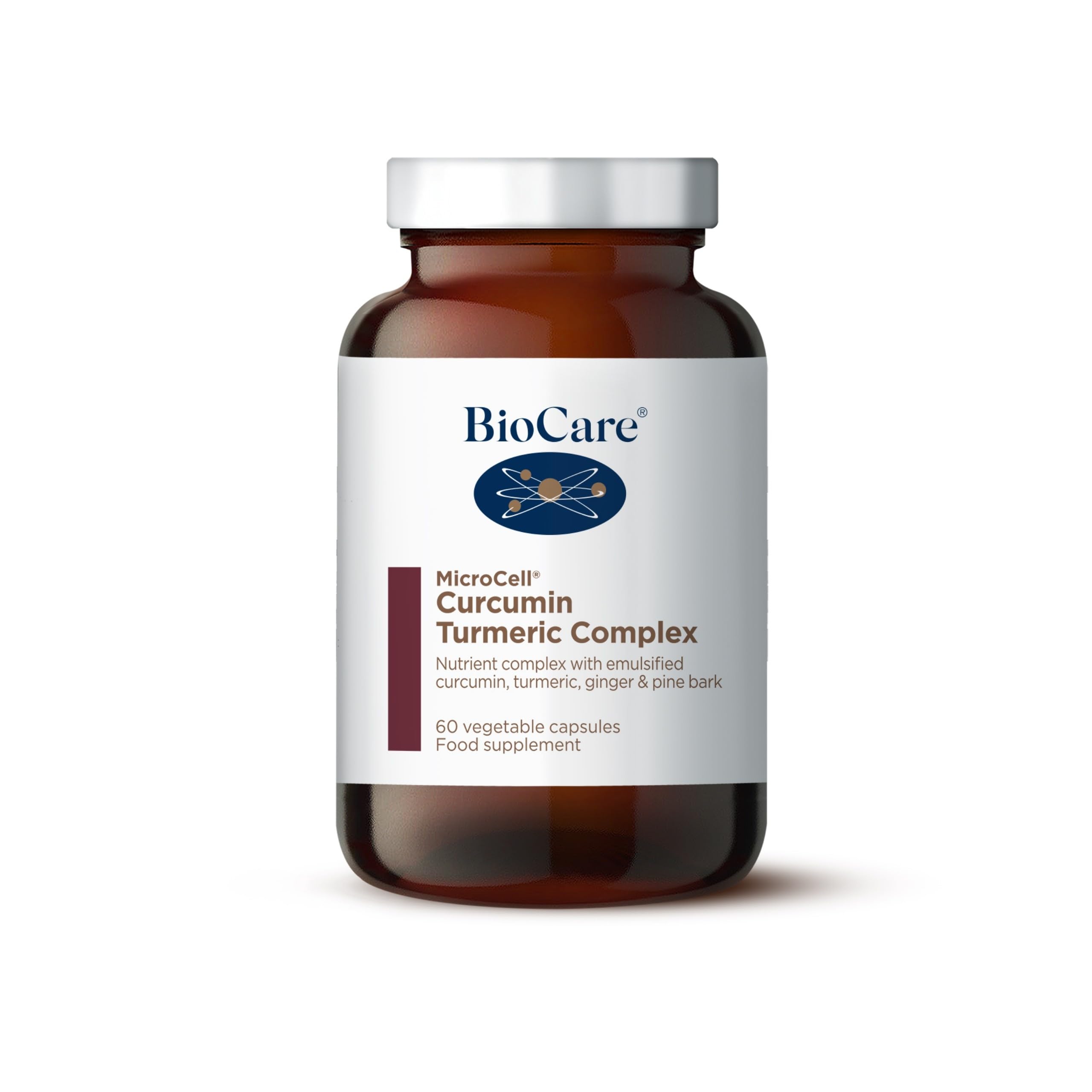 BioCare MicroCell Curcumin Turmeric Complex - Micellised Curcumin with Turmeric, Ginger and Pine Bark - Suitable for Vegetarians and Vegans - 60 Capsules