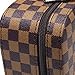 Travel Makeup Bag with Mirror Premium Vegan Designer Make Up Bag Organizer Train Case for Women PU Vegan Leather Cosmetic toiletry Travel bag (Brown)