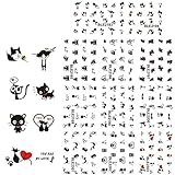 KADS Cute Cartoon Cat Series Nail Art Decoration Sticker Decal DIY Water Transfer- 1 Pack 11 design