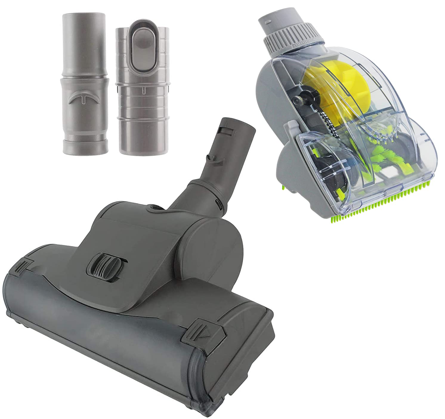 SPARES2GO Main Turbo Brush + Mini Turbine Head for All Main Models of Dyson Vacuum Cleaner