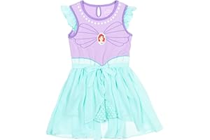 Disney Princess Girls Romper With Skirt Overlay Toddler to Big Kid