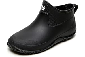GBWPRBMW Mens Rain Boots, Ankle Deck Boots Waterproof for Men Anti-Slip Mud Shoes for Garden Outdoor Work Fishing Farming Gardening
