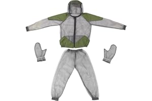 Doorslay Fishing Suit - Mesh Bug Suit for Outdoor with Jacket, Pants, Hood & Gloves for Fishing, Hiking, Hunting, Camping