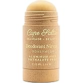 Cape Saltie · Massage Beauty Aluminum-Free, Natural Deodorant Nirvana in "Honeymoon" — Honeysuckle, Vanilla, Almond Scent (2.54 oz) | Deodorant for Women | Solid Skincare Stick | Gifts for Women