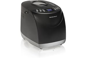 Hamilton Beach Bread Maker Machine, Digital, Programmable, 12 Settings + Gluten Free, Dishwasher Safe Pan + Kneading Paddle, 
