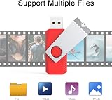 Kexin 64GB USB Flash Drive 5 Pack Twist LED Metal Cap 2.0 Swivel Black view 4