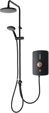 Triton Showers Amala Metallic DuElec 9.5kW Black Brushed Copper Shower view 1
