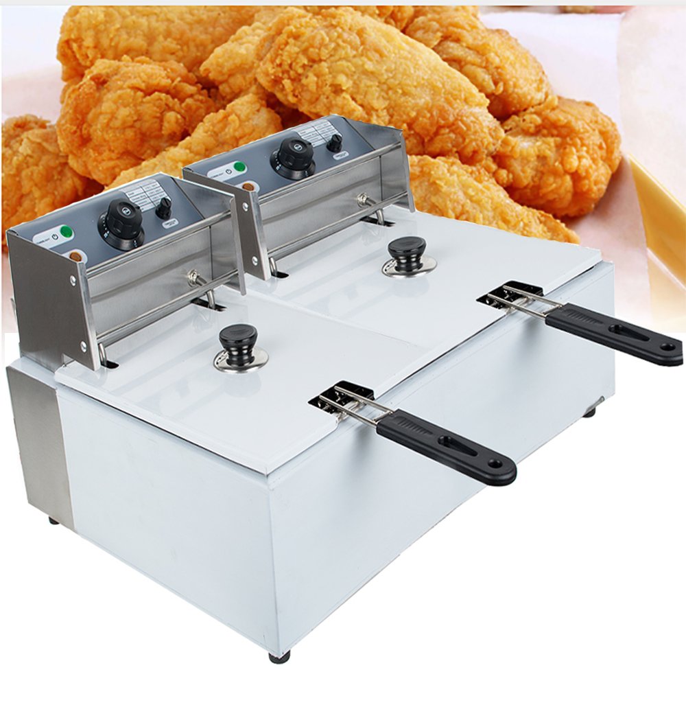 Free CA Shipping Commercial Electric Deep Fryer,Timer and Drain