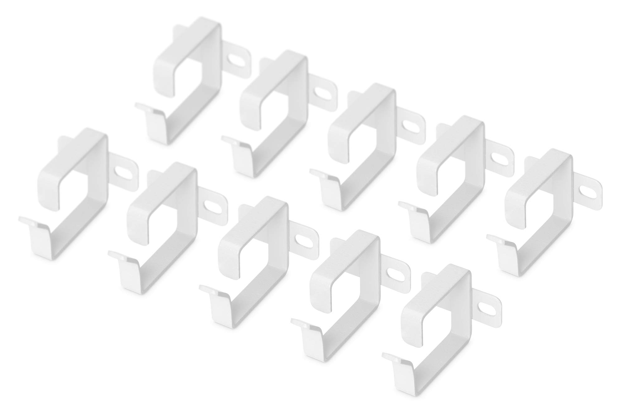 DIGITUS Cable Guide 44 x 60 mm - 10 pieces - Network Enclosure 19 inch - Cable Management - Gray