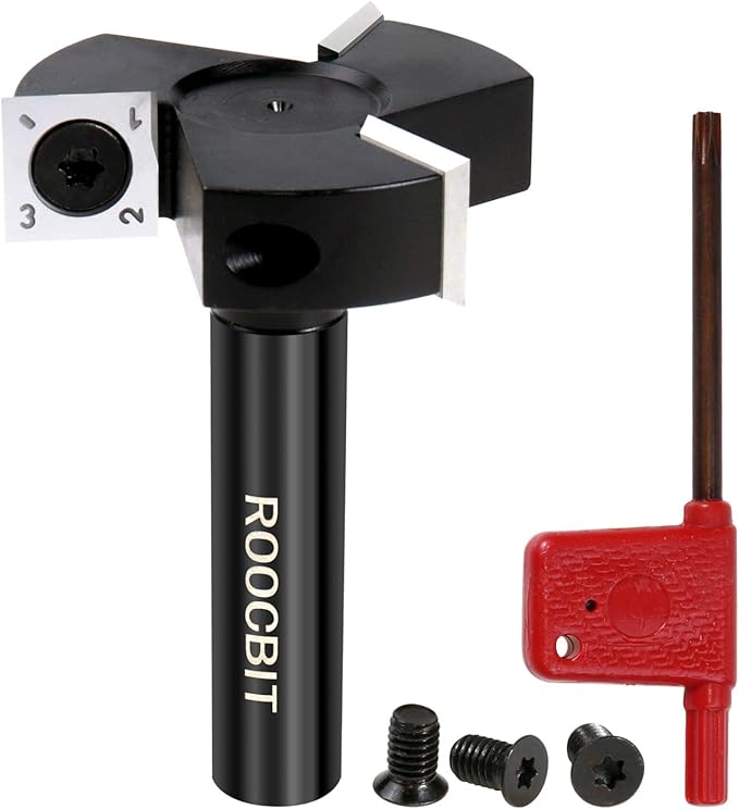 CNC Spoilboard Surfacing Router Bit, 1/2" Shank 2” Cutting Dia