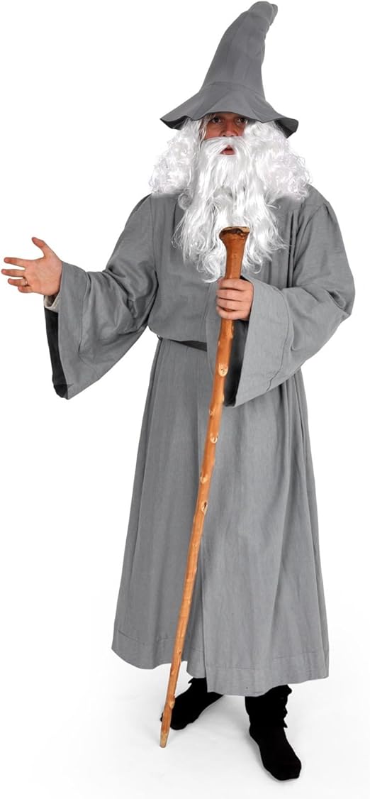 Halloween Wizard Sorcerer Robe Cloak Fancy Dress Costume Adults