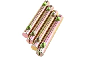 MTQY 4PCS M8 Barrel Nut 2 Hole Cylindrical Cross Pin Slotted Nut 12x90 Suitable for Assembling Bed and Cot and Flat Furniture