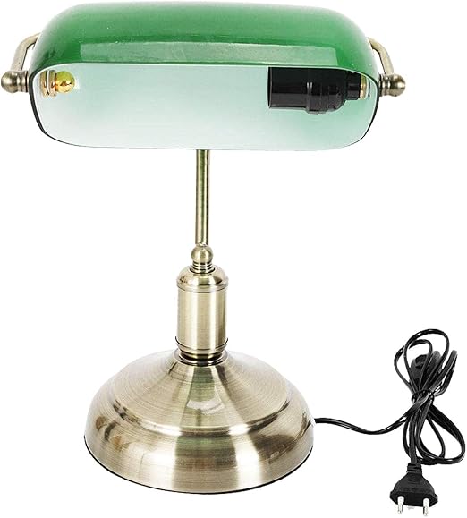 lampara de mesa estilo banquero con