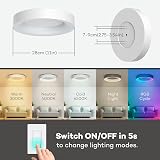 Matane 24W RGB LED Ceiling Light with Remote 3000K-6500K 2400LM 11 Inch view 7