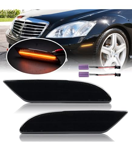 Pair Of Front Side Marker / Turn Signal Lights For Mercedes-Benz W221 S-Class (2007-2009) S550, S600