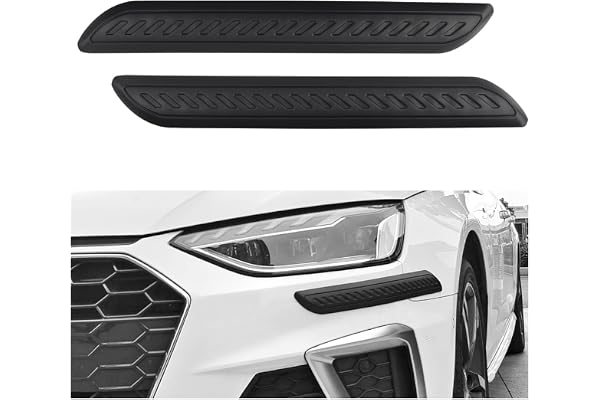 2PCS Rubber Car Bumper Guard,Anti-Collision Anti-Scratch Car Rear Bumper Protector Strip,Universal Car Bumper Protector Guard Car Exterior Accessories for Cars Trucks SUVs (Black)