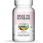 Maxi Health Acidophilus Probiotic – 7M Supreme with Bifidobacterium & Prebiotic Apple Pectin – Digestive & Immune Support, Gut Health, Gas & Bloating Relief – Kosher, 120 Veggie Capsules
