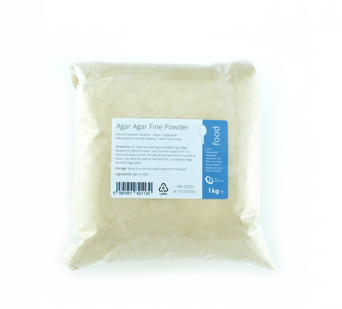 Agar Agar/Agar Fine Powder, Sourced from Europe Food Grade