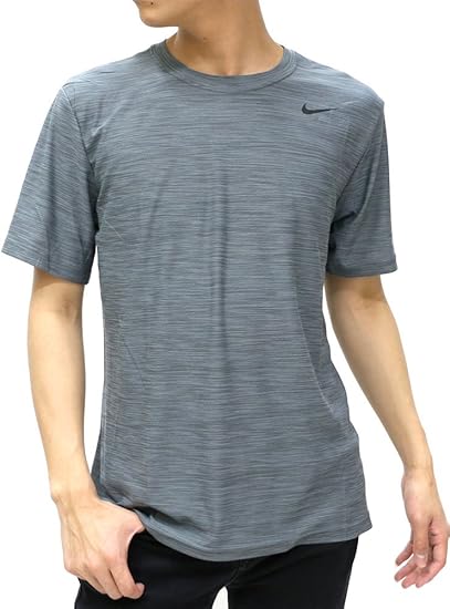 Amazon Nike ナイキ Tシャツ ワンポイント ロゴ ドライフィット 半袖 メンズ ミディアムグレー L Tシャツ カットソー 通販