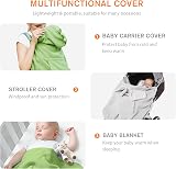 SONARIN Baby Carrier Cover Hooded Winter Warm Thick Windproof Pink Universal view 6