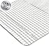 100% Stainless Steel Wire Cooling Rack for Cooling and Baking fits Jelly Roll Pan - Oven Safe, Heavy Duty (10