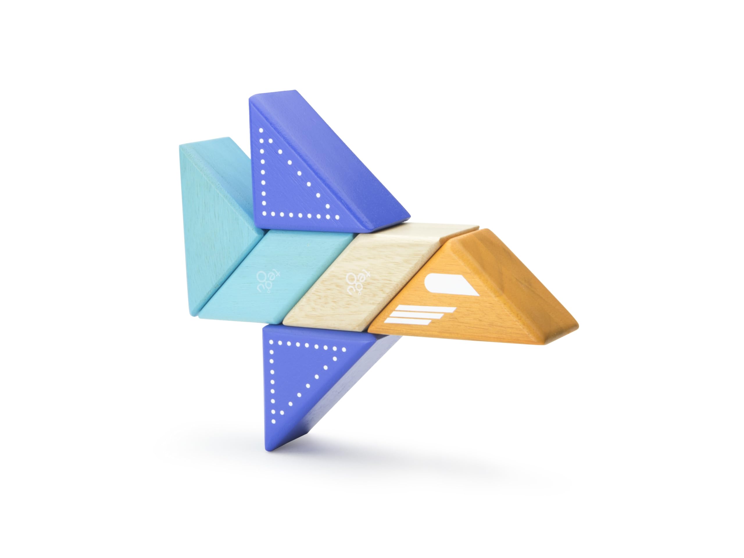 Tegu Magnetic Wooden Building Blocks - Travel Pal - Jet Plane (6 Pieces)
