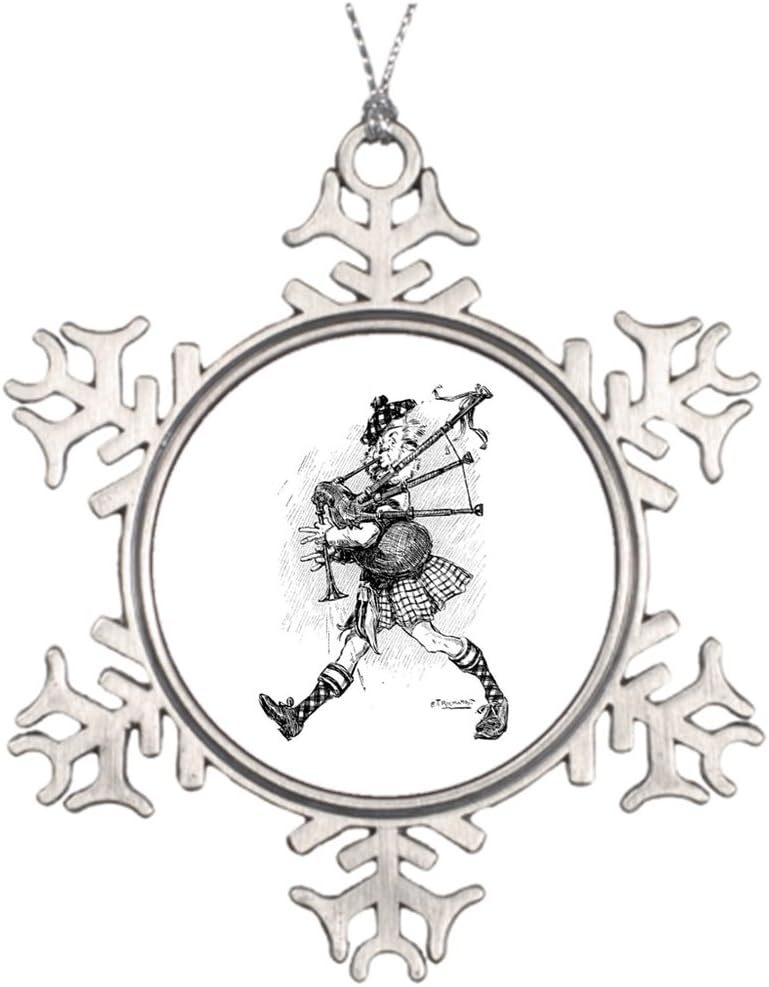 Bang Angel Personalised Christmas Tree Decoration pipes Pipes Piper Musical Instrument Monogram Snowflake Ornaments