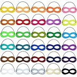 Superhero Masks Eye， Superhero Masks Cosplay Mask Half Masks Party Masks with Elastic Rope for Party, Multicolor（30pieces)