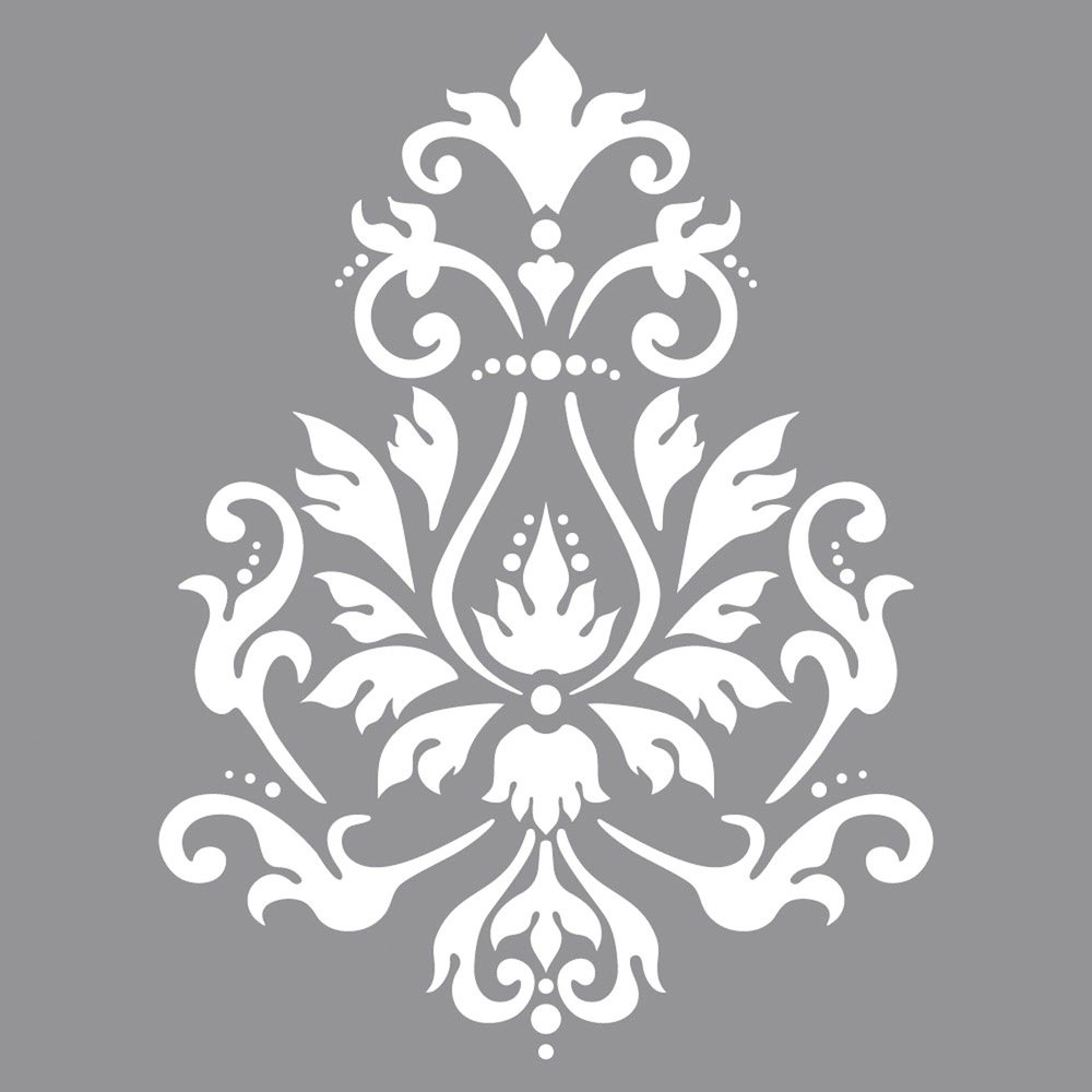 Rayher 38901000 Reusable Stencil with Brocade Design, Stencil Mask for craft and home décor projects