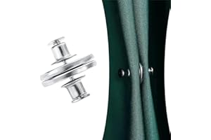4 Pairs Magnetic Curtain Closure Clips, Black Metal Magnet Holders for Window Screens & Room Drapes, Detachable Light Blockin