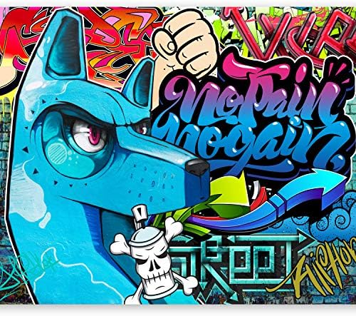murando Photo Wallpaper 350x256 cm Non-Woven Premium Art Print Fleece Wall Mural Decoration Poster Picture Design Modern Graffiti Colorful i-C-0086-a-b