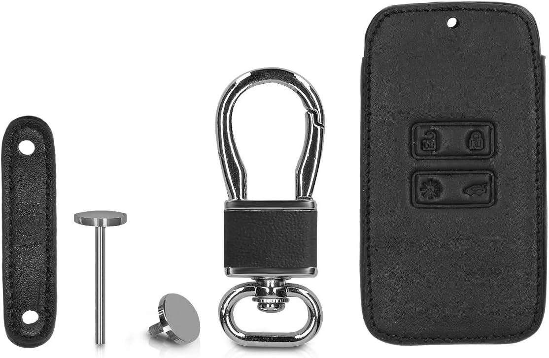 kwmobile Key Cover Compatible with Renault 4 Button Car Key Smart Key (only Keyless Go), Faux Leather Car Key Fob Protector - Image 5