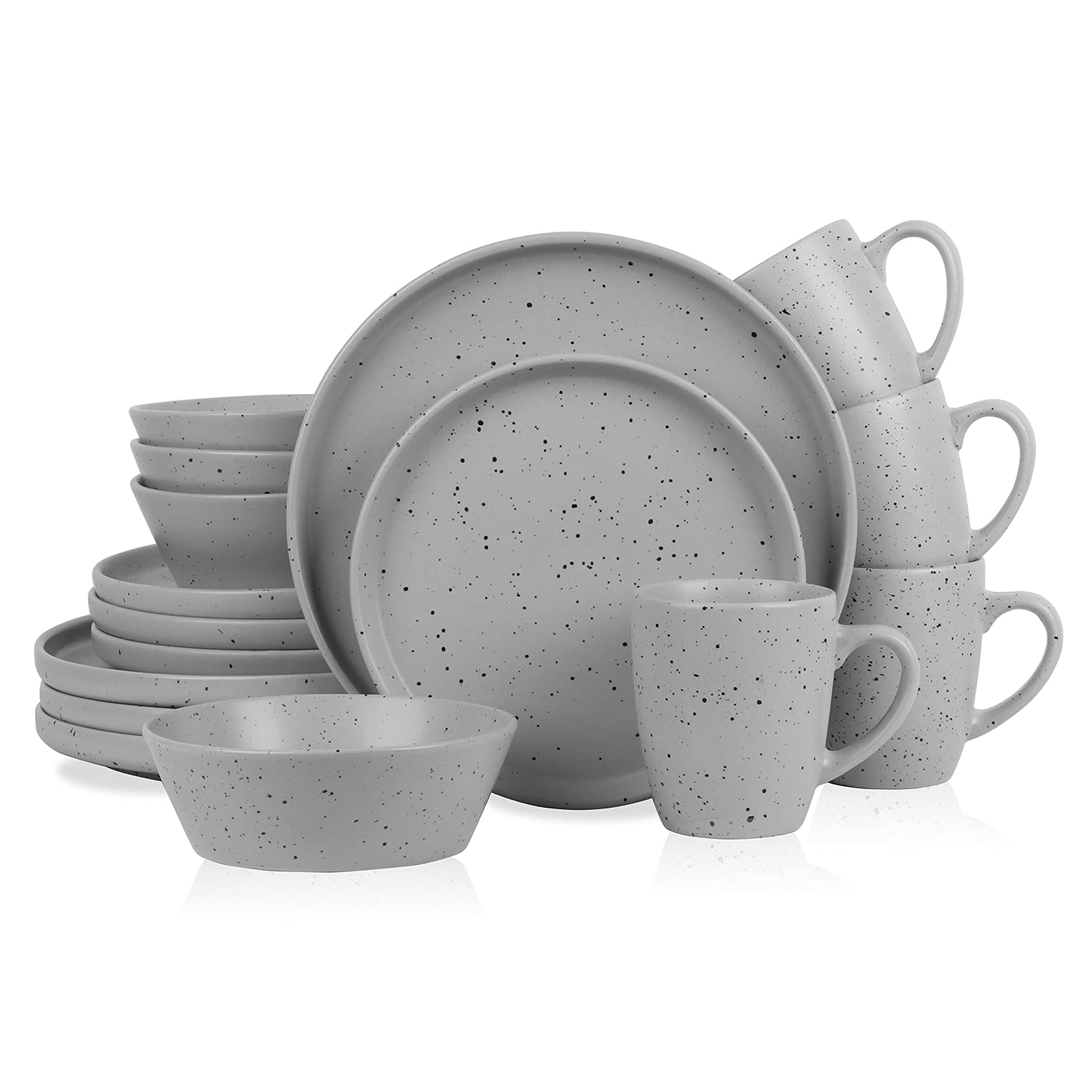 Stone Lain Jade Stoneware Dinnerware 16-Piece