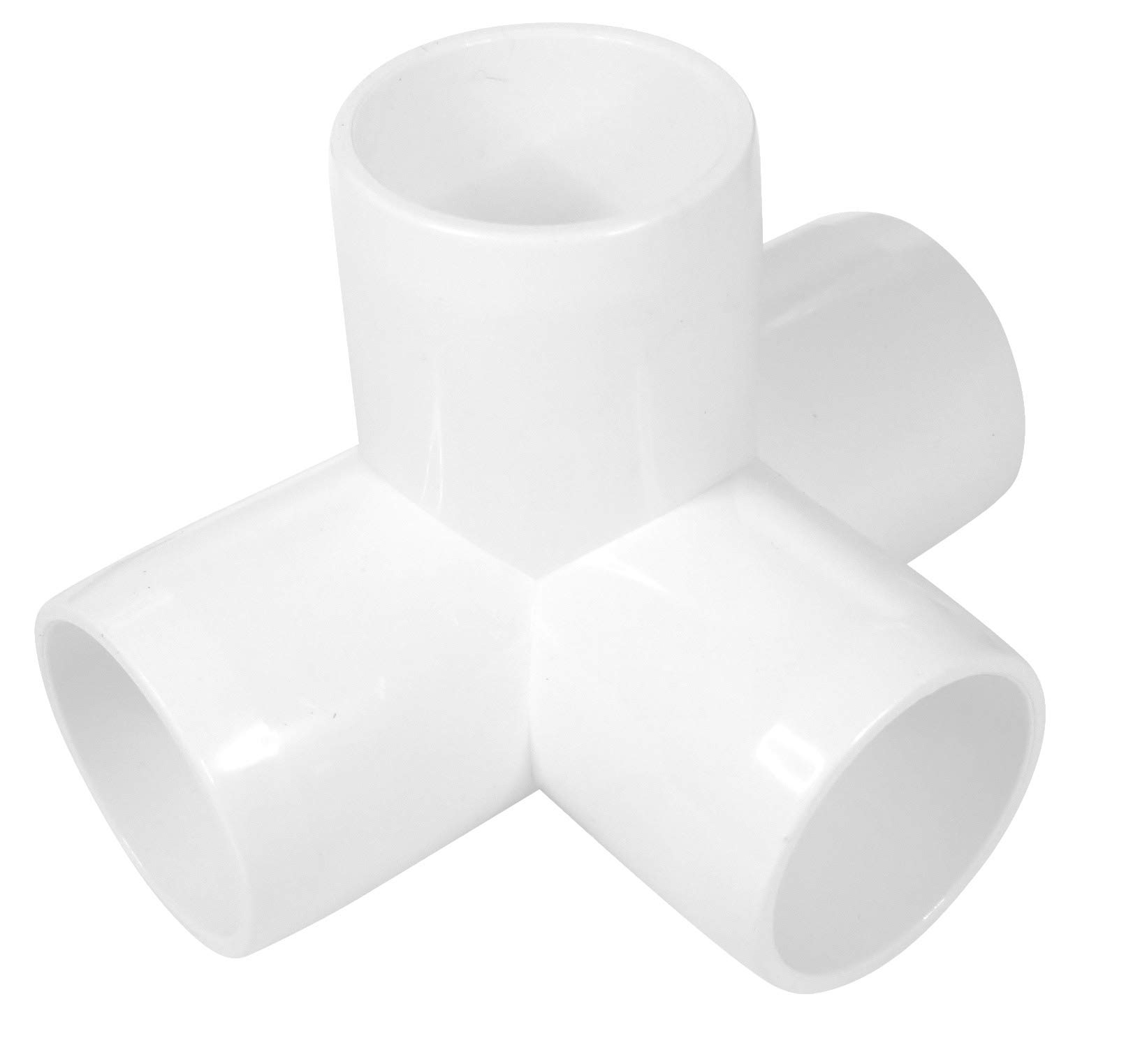 Buy (4PACK) 4Way 1 inch SCH40 PVC Fitting, Tee Pipe Fittings PVC