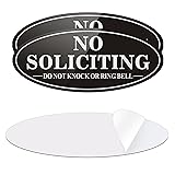 No Soliciting Sign for House, 2 Pack Self-Adhesive