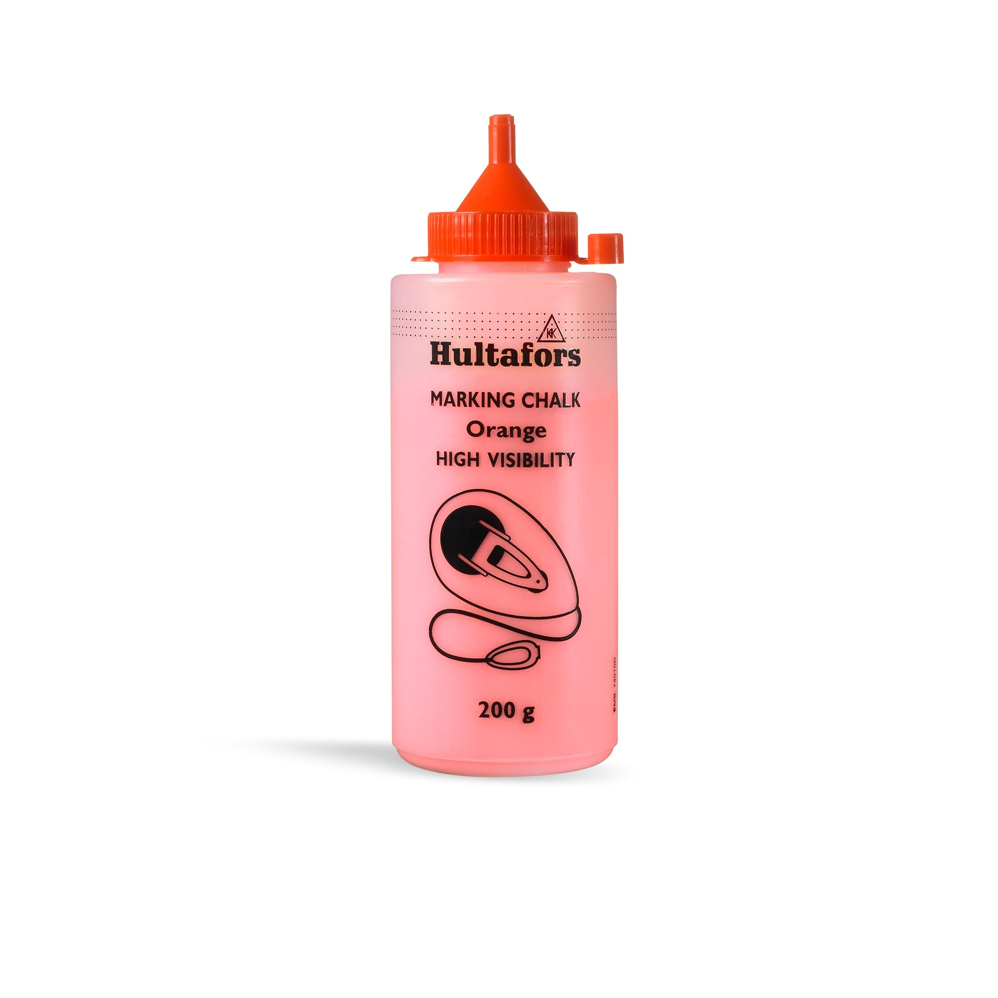 Hultafors Neon Orange Chalk Line 200g I For indoor and outdoor use I Produces bright, precise and long-lasting lines I Intense colour thanks to high pigment content I 652833