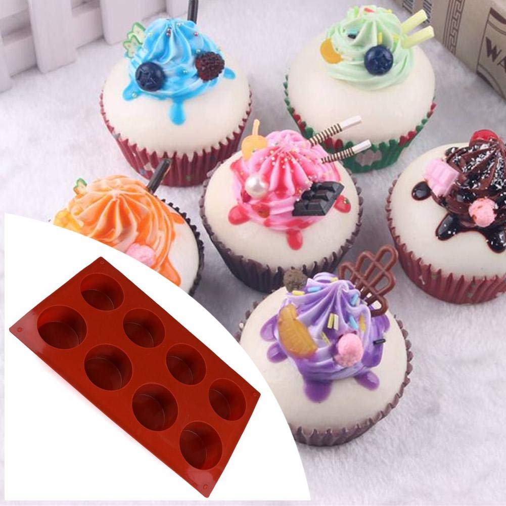 starter Molde de jabón 8 cavidades Redondo de Silicona Antiadherente