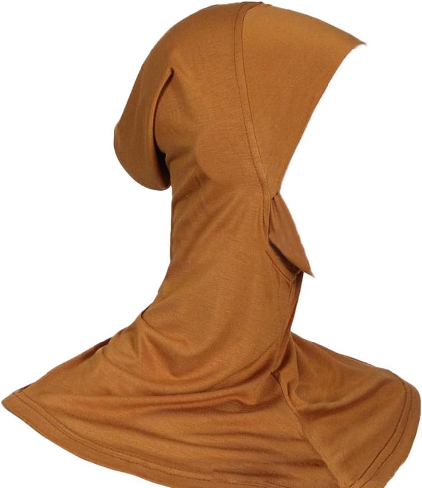 BluelansWomen's Islamic Full Cover Turban Head Wear Neck Chest Cover Bonnet Hat Hijab Cap Under Scarf Black